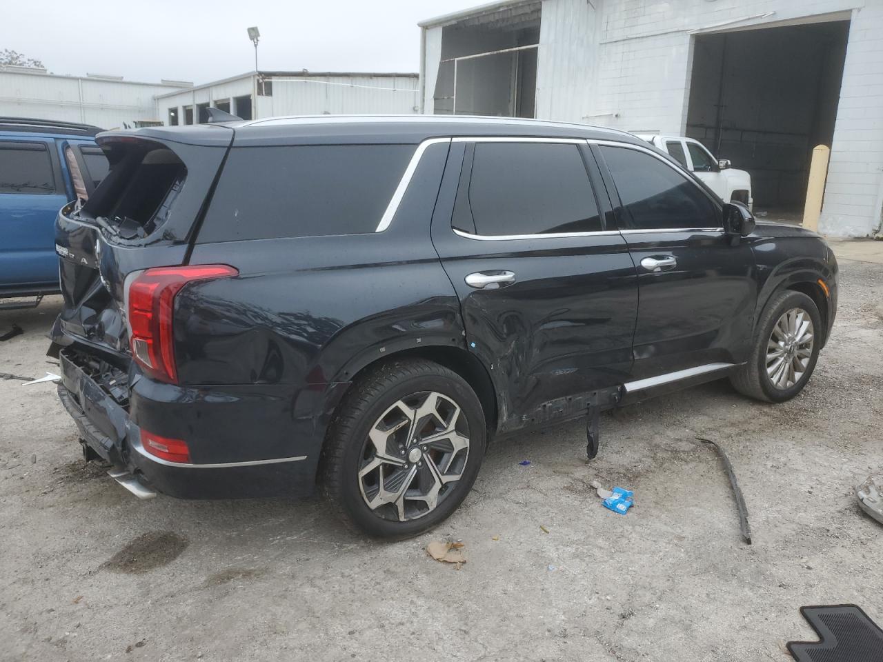 2021 Hyundai Palisade VIN KM8R7DHE4MU174304 Copart auction photo, all over damage thumbnail 3