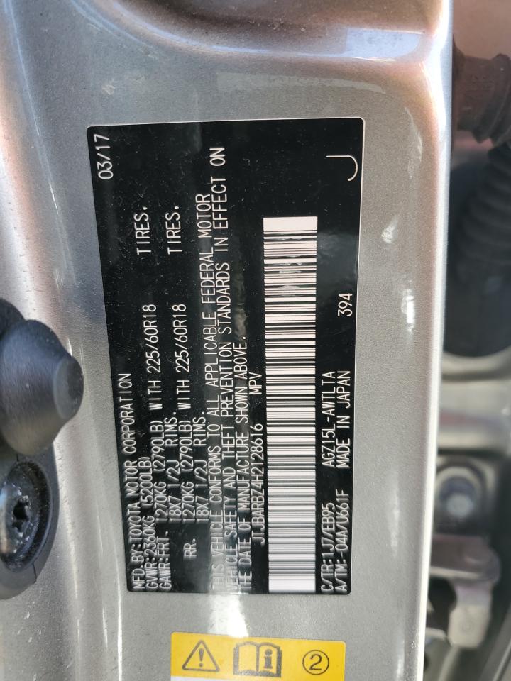 2017 Lexus NX VIN JTJBARBZ4H2128616 Copart auction photo, front end damage thumbnail 16