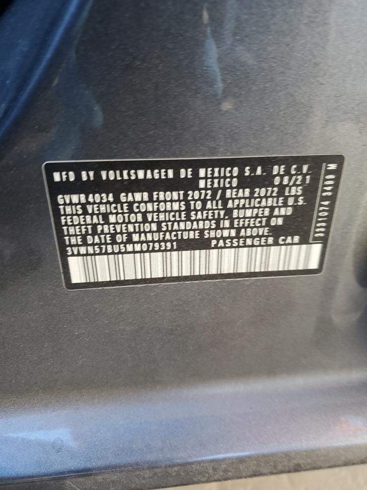 2021 Volkswagen Jetta VIN 3VWN57BU5MM079391 Copart auction photo, front end damage thumbnail 12