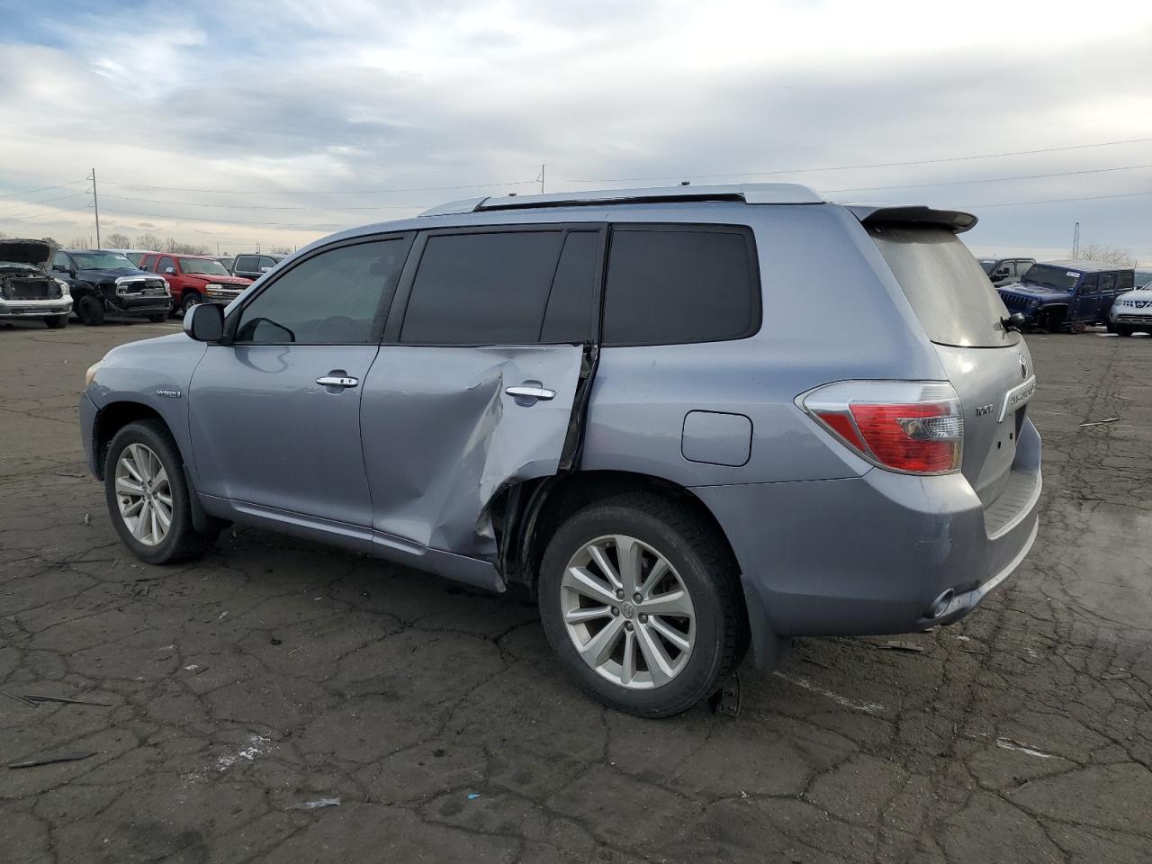 2008 Toyota Highlander VIN JTEEW41A282004162 Copart auction photo, side damage thumbnail 2