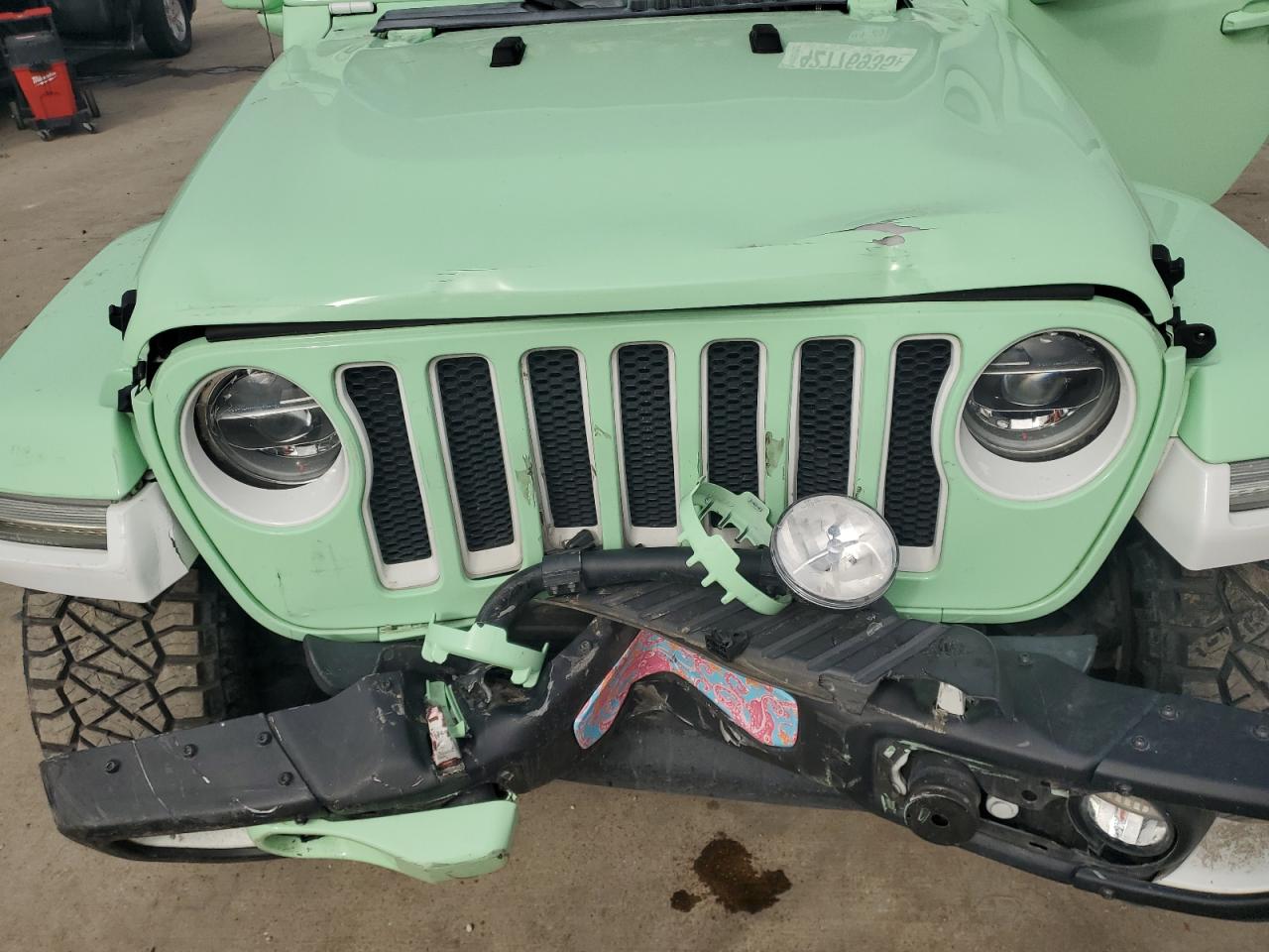 2018 Jeep Wrangler VIN 1C4HJXEN2JW211387 Copart auction photo, front end / hail damage thumbnail 12