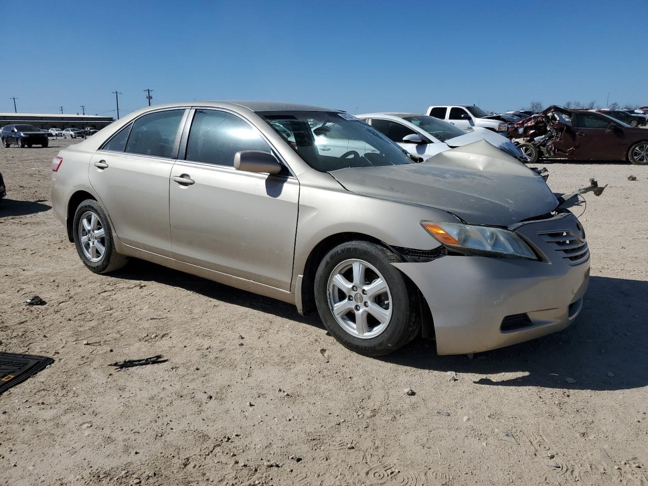 2007 Toyota Camry VIN 4T1BE46K57U639466 Copart auction photo, side / front end damage thumbnail 4