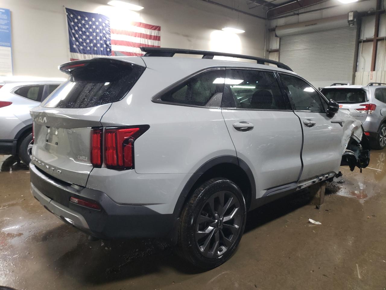 2022 KIA Sorento VIN 5XYRKDLF2NG162805 Copart auction photo, front end / side damage thumbnail 3