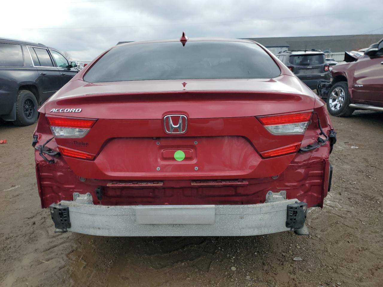 2019 Honda Accord VIN 1HGCV1F17KA015050 Copart auction photo, rear end / minor dent/scratches damage thumbnail 6