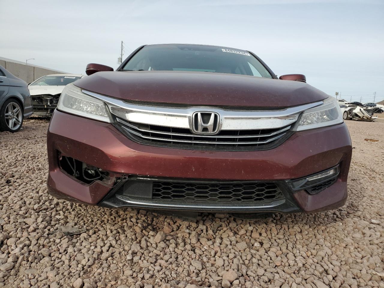 2017 Honda Accord VIN JHMCR6F76HC026170 Copart auction photo, side / rear end damage thumbnail 5