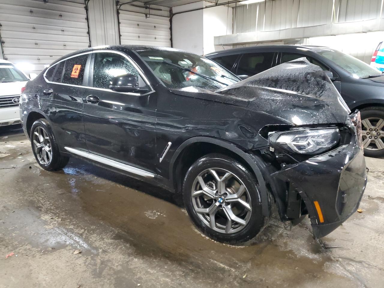 2024 BMW X4 VIN 5UX33DT09R9W80897 Copart auction photo, front end / all over damage thumbnail 4