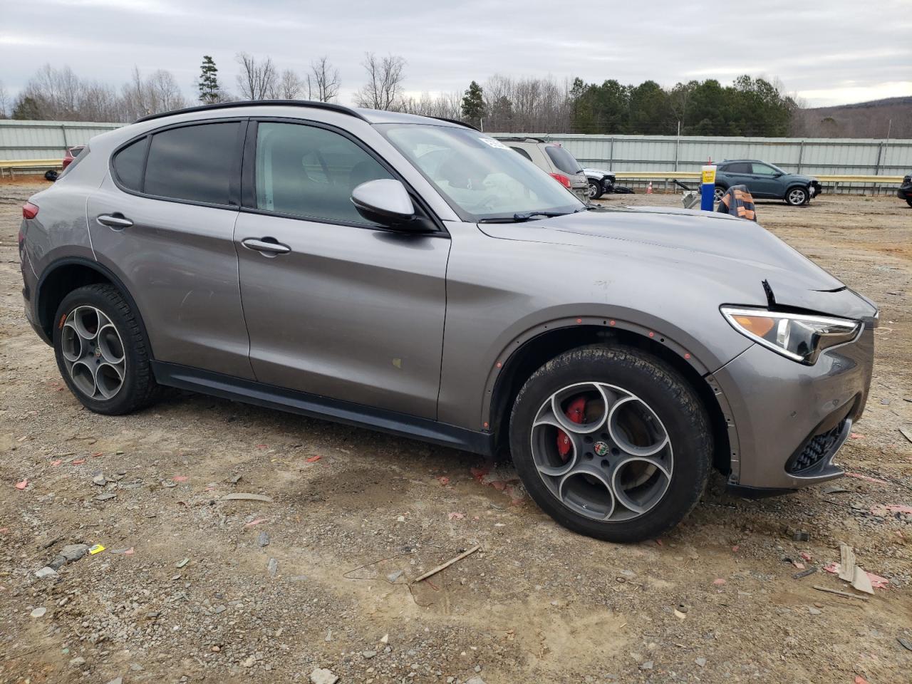 2018 Alfa Romeo Stelvio VIN ZASFAKPN5J7B91080 Copart auction photo, front end / side damage thumbnail 4