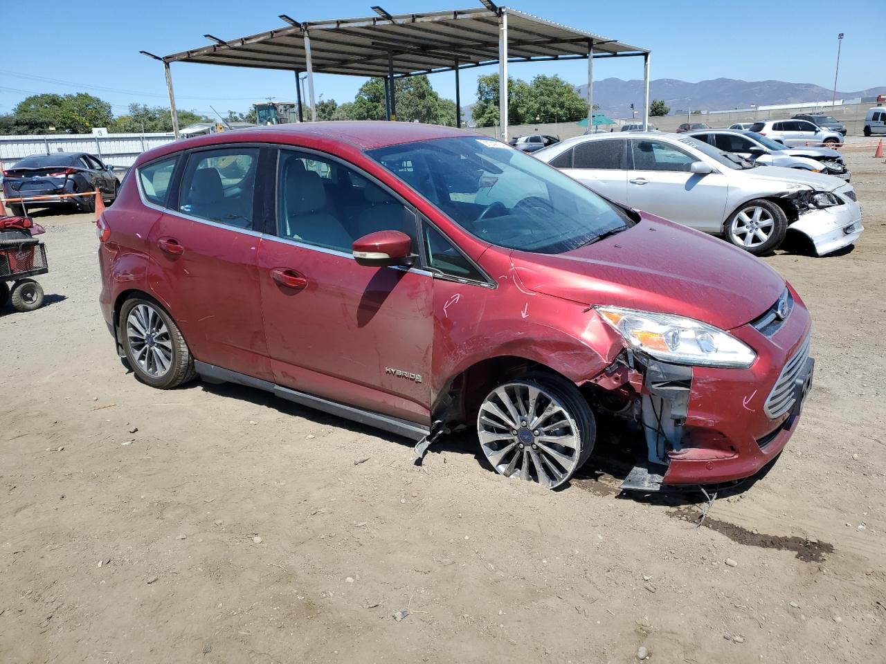 2017 Ford C-MAX VIN 1FADP5DU8HL103772 Copart auction photo, front end damage thumbnail 4
