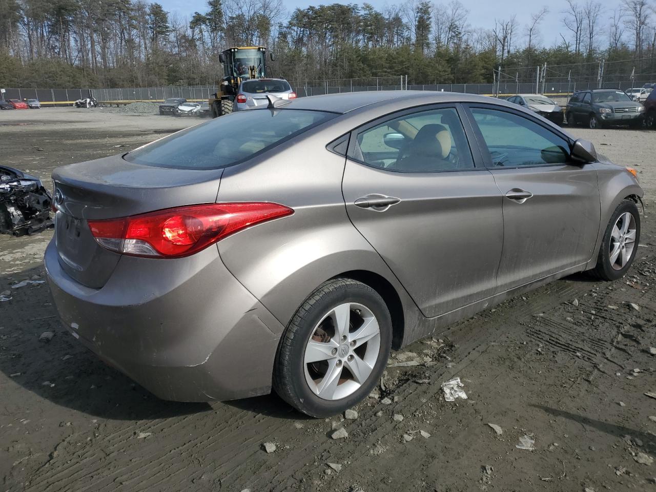 2013 Hyundai Elantra VIN 5NPDH4AE1DH418569 Copart auction photo, front end / vandalism damage thumbnail 3