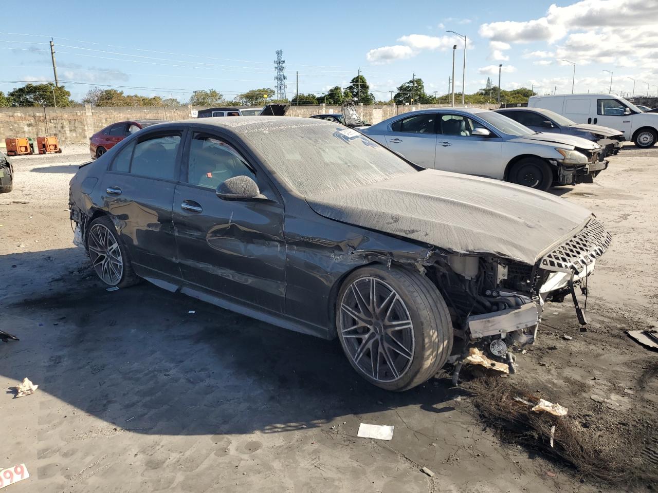 2024 Mercedes-Benz C-klasse VIN W1KAF8HB6RR185662 Copart auction photo, all over damage thumbnail 4