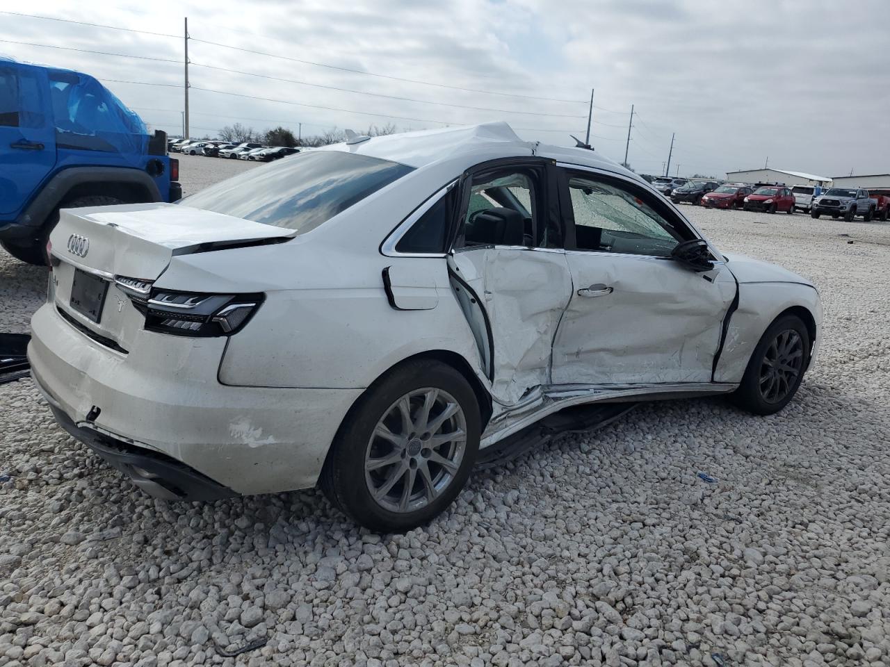 2020 Audi A4 VIN WAUGMAF40LN010356 Copart auction photo, side / rear end damage thumbnail 3