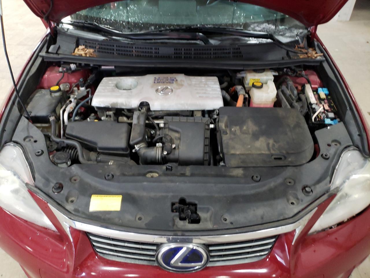 2012 Lexus CT VIN JTHKD5BH8C2105759 Copart auction photo, front end damage thumbnail 11