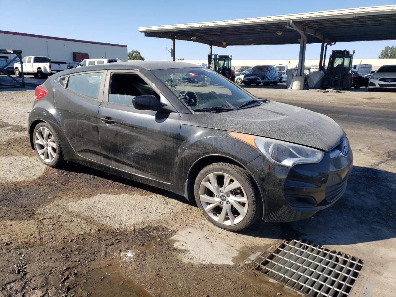 2016 Hyundai Veloster VIN KMHTC6AD4GU259484 Copart auction photo, vandalism damage thumbnail 4