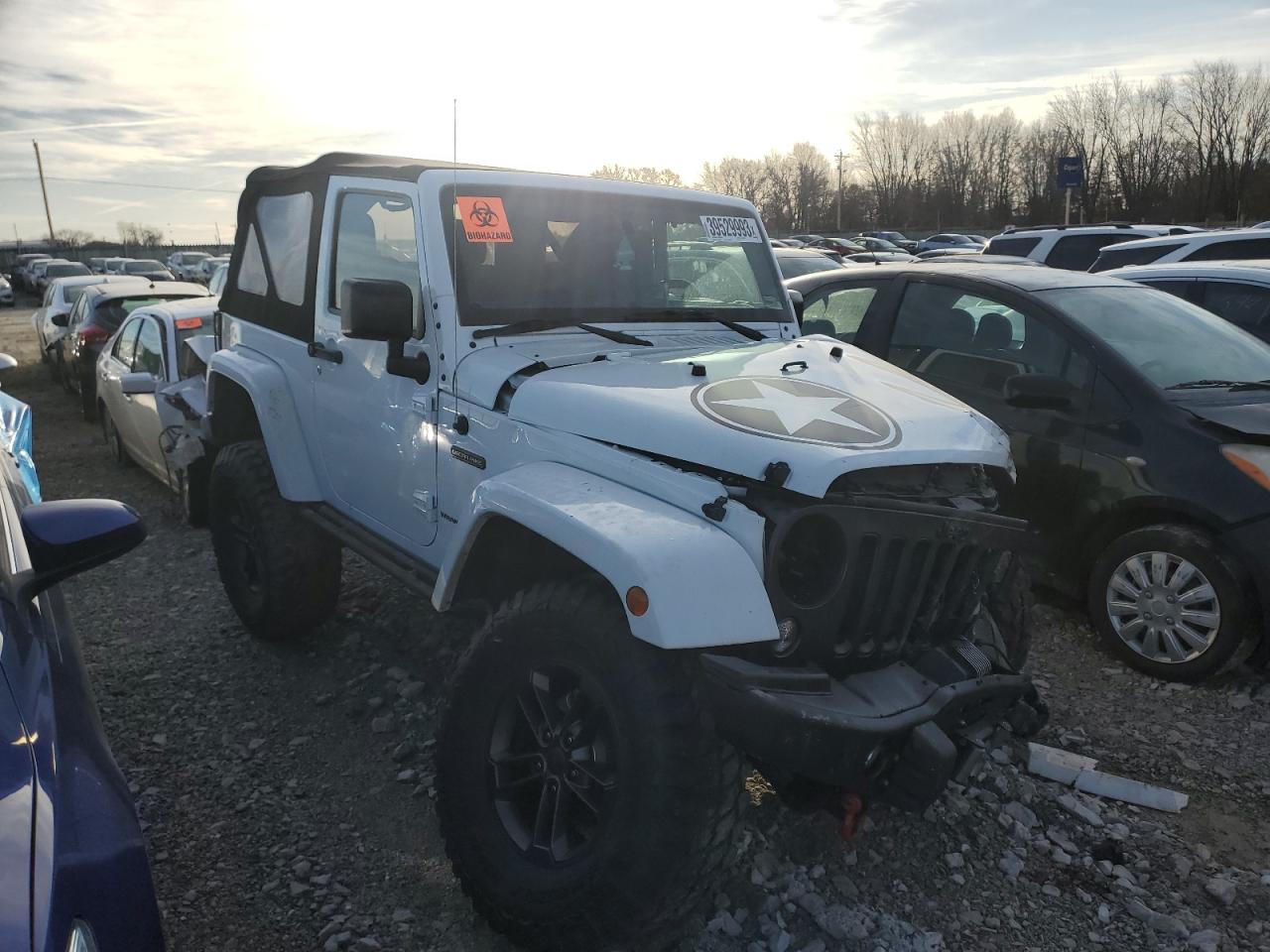 2018 Jeep Wrangler VIN 1C4AJWAG6JL860324 Copart auction photo, front end / undercarriage damage thumbnail 4
