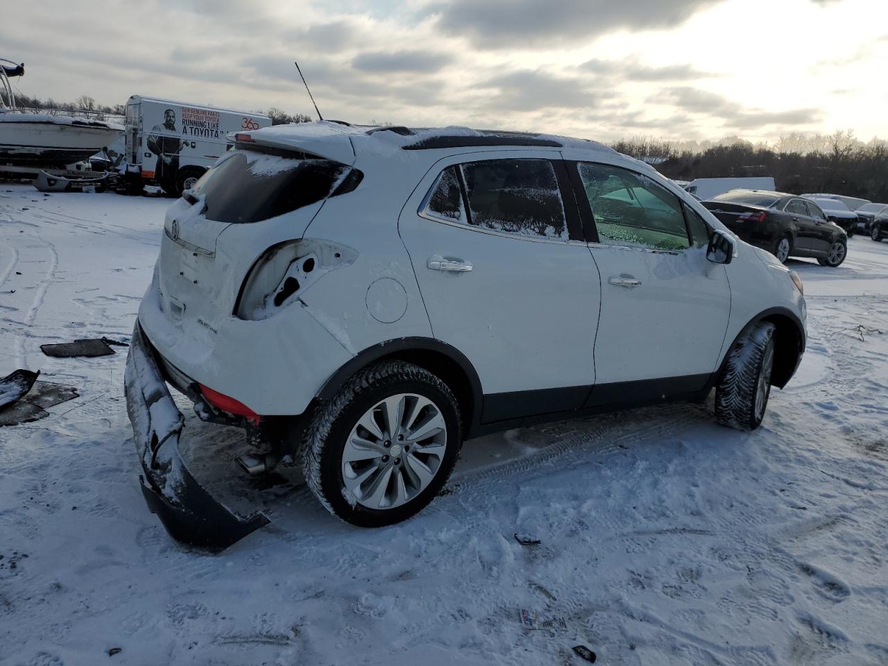 2018 Buick Encore VIN KL4CJASB6JB545344 Copart auction photo, rear end / front end damage thumbnail 3