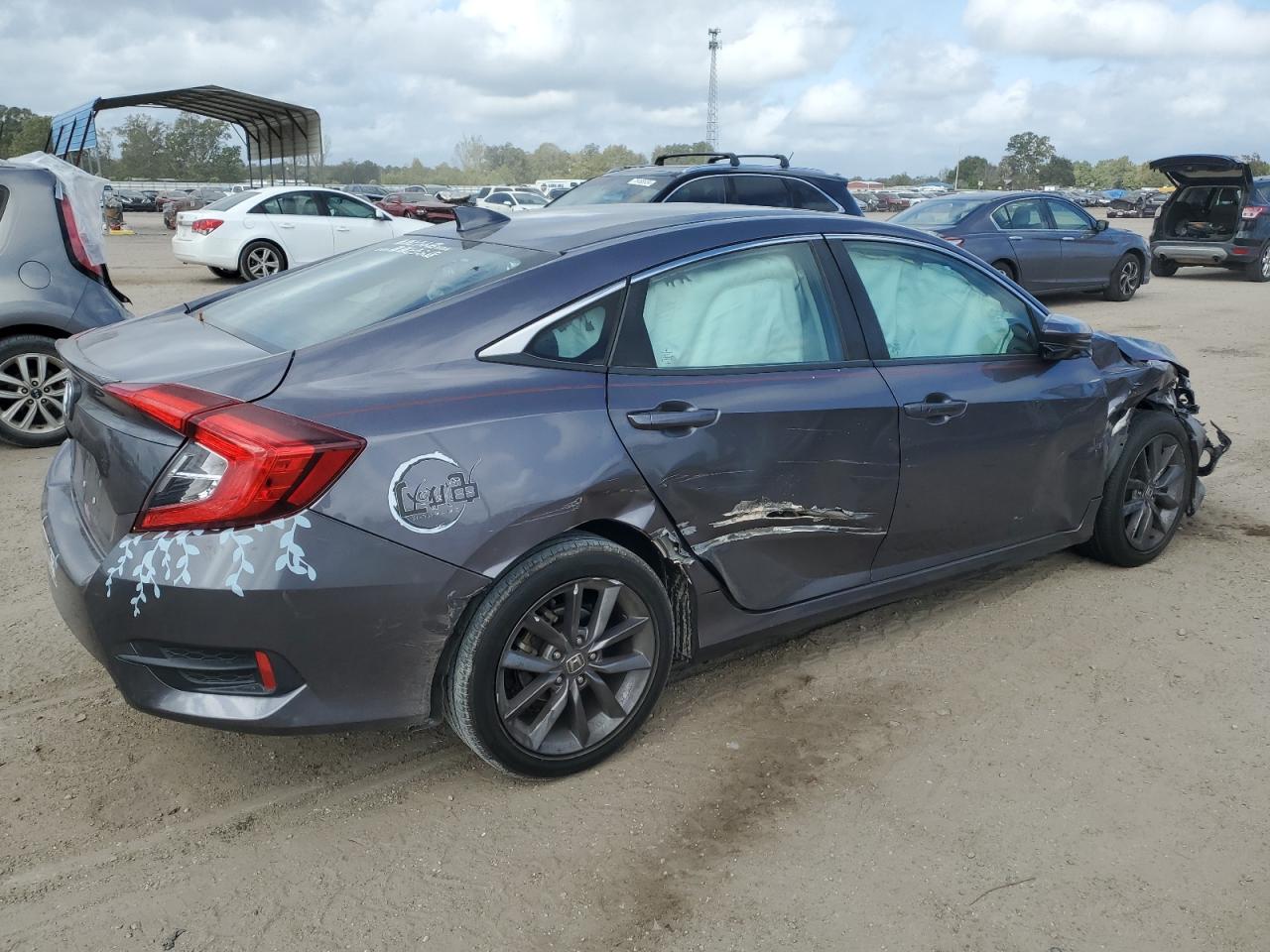 2020 Honda Civic VIN 19XFC1F38LE022686 Copart auction photo, all over damage thumbnail 3