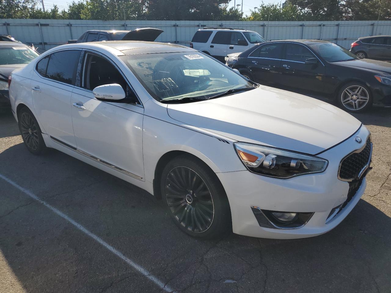 2014 KIA Cadenza VIN KNALN4D73E5137714 Copart auction photo, front end / side damage thumbnail 2