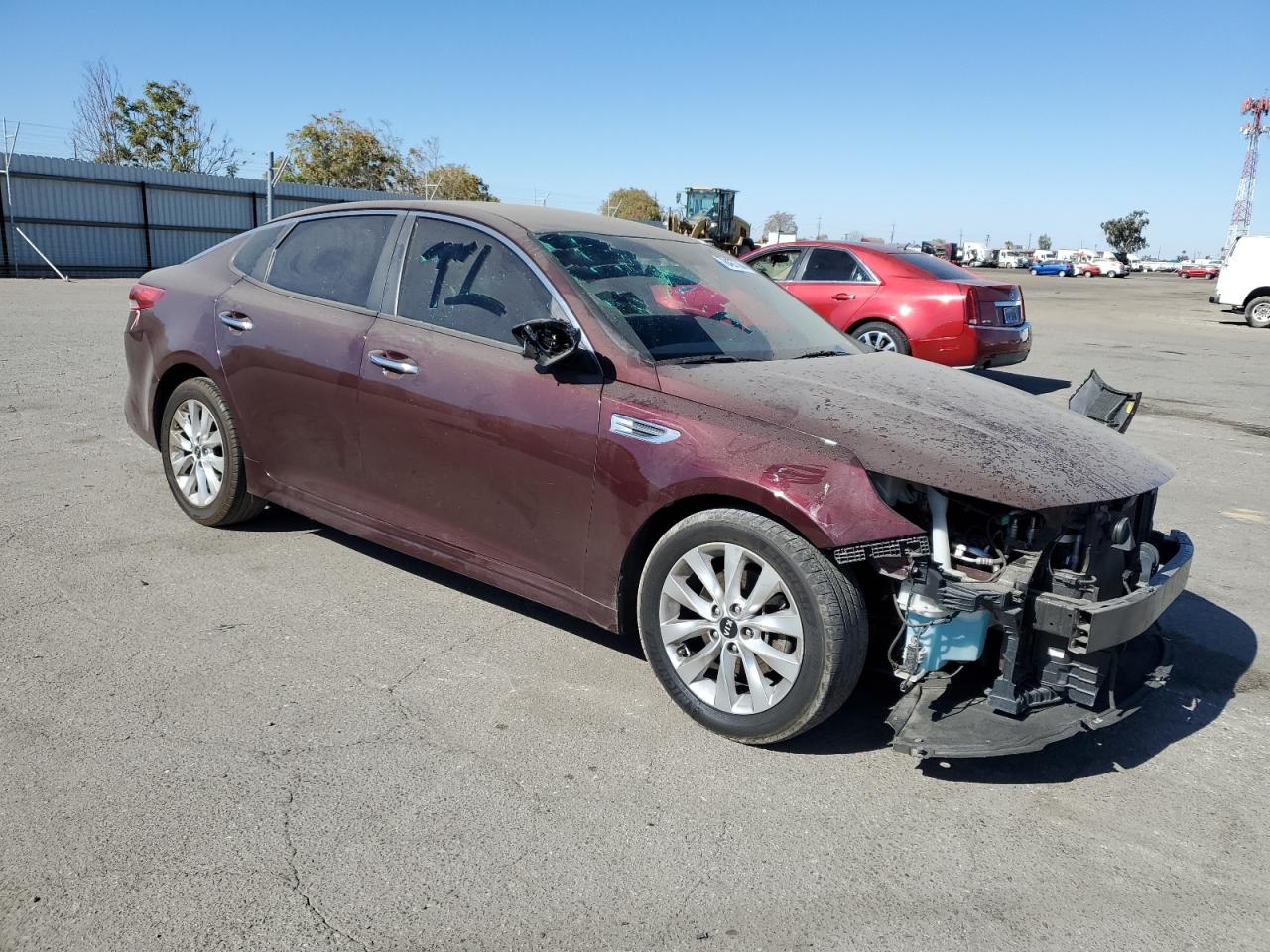 2018 KIA Optima VIN 5XXGT4L38JG263047 Copart auction photo, front end damage thumbnail 4