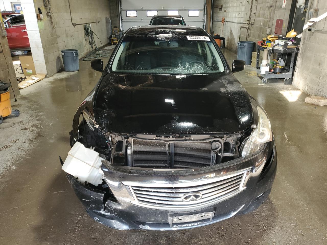 2012 Infiniti G VIN JN1CV6AR8CM972864 Copart auction photo, front end / side damage thumbnail 5