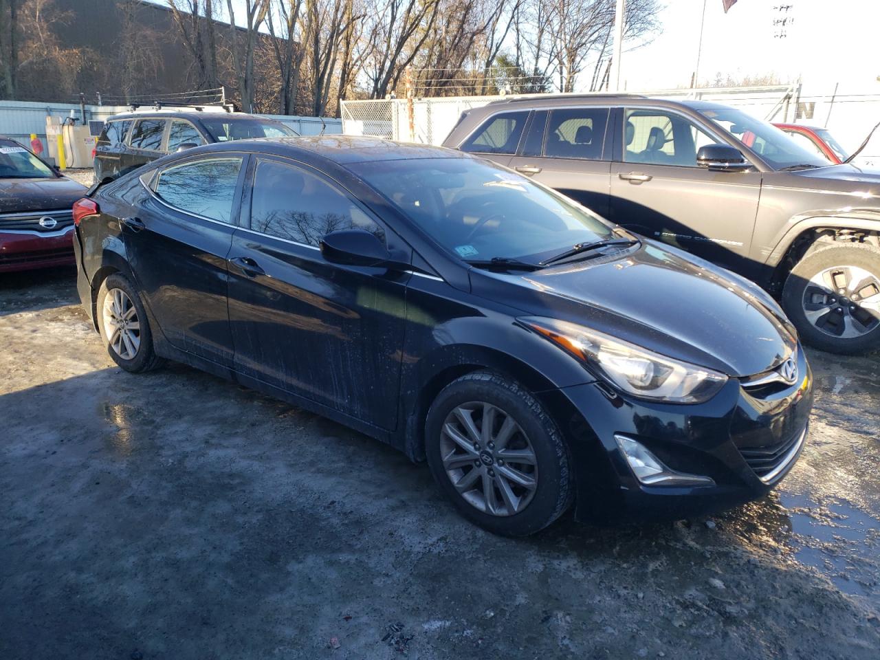 2015 Hyundai Elantra VIN KMHDH4AE9FU438153 Copart auction photo, rear end damage thumbnail 4
