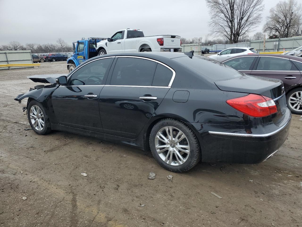 2012 Hyundai Genesis VIN KMHGC4DD6CU168535 Copart auction photo, front end damage thumbnail 2