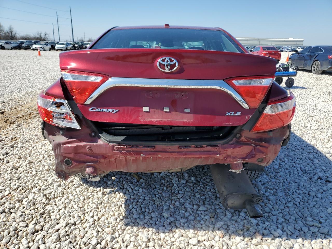 2016 Toyota Camry VIN 4T1BF1FK3GU525185 Copart auction photo, rear end damage thumbnail 6