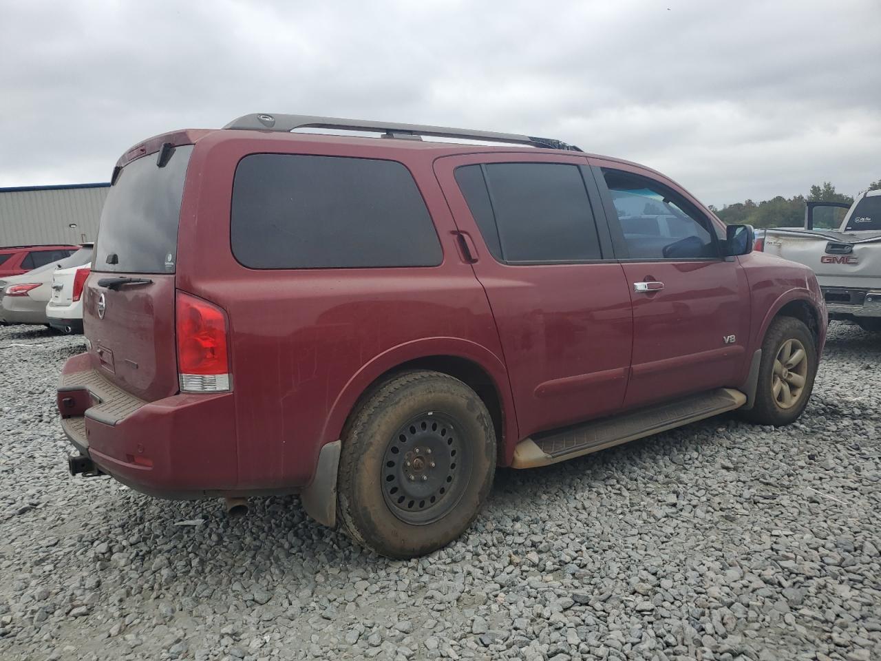 2009 Nissan Armada VIN 5N1BA08DX9N601716 Copart auction photo, burn - engine / side damage thumbnail 3