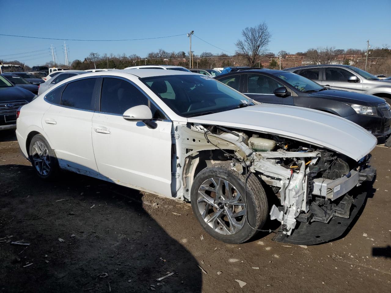 2020 Hyundai Sonata VIN 5NPEL4JA3LH032850 Copart auction photo, front end damage thumbnail 4