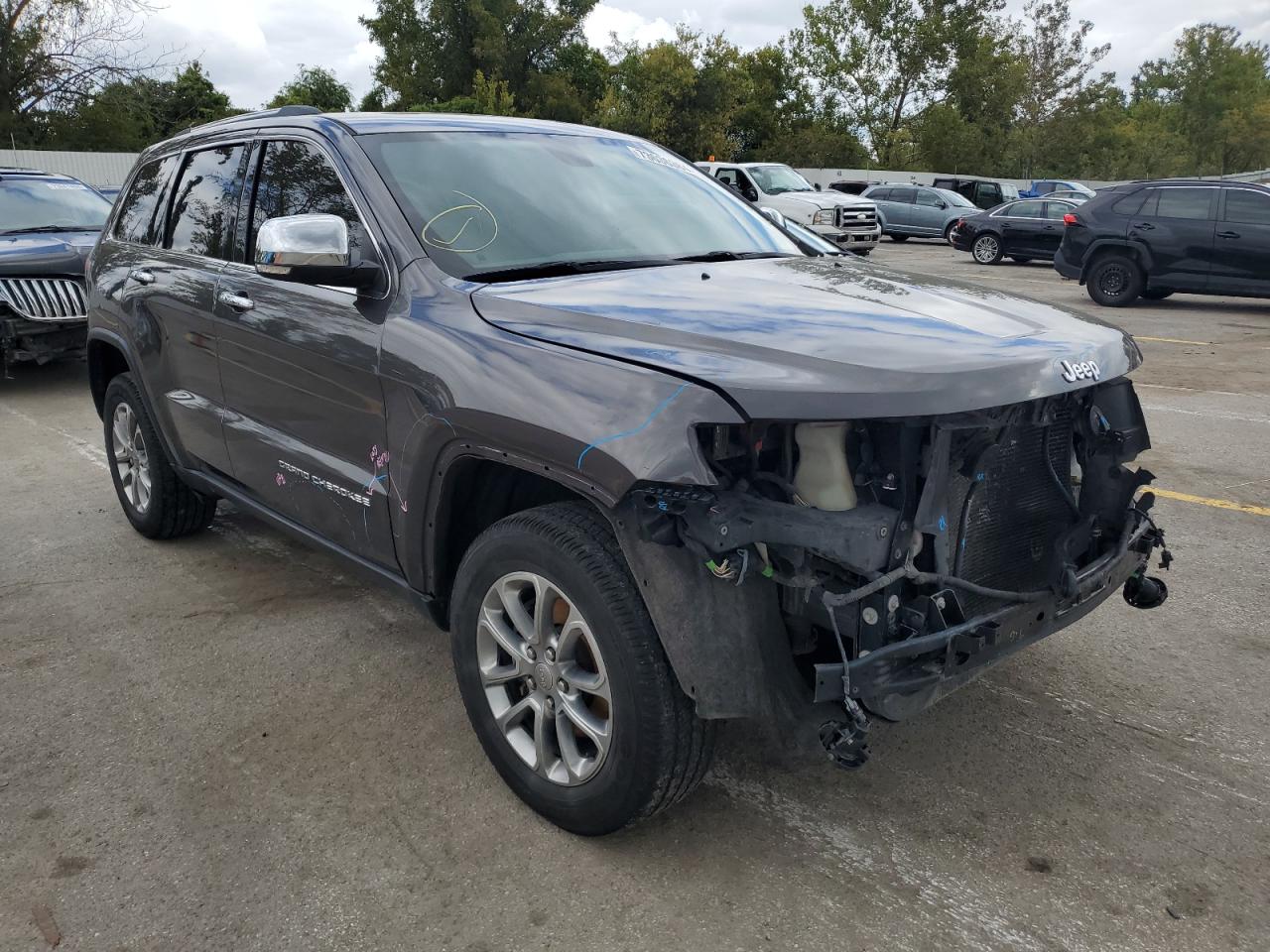 2015 Jeep Grand Cherokee VIN 1C4RJFBG3FC844378 Copart auction photo, front end damage thumbnail 4