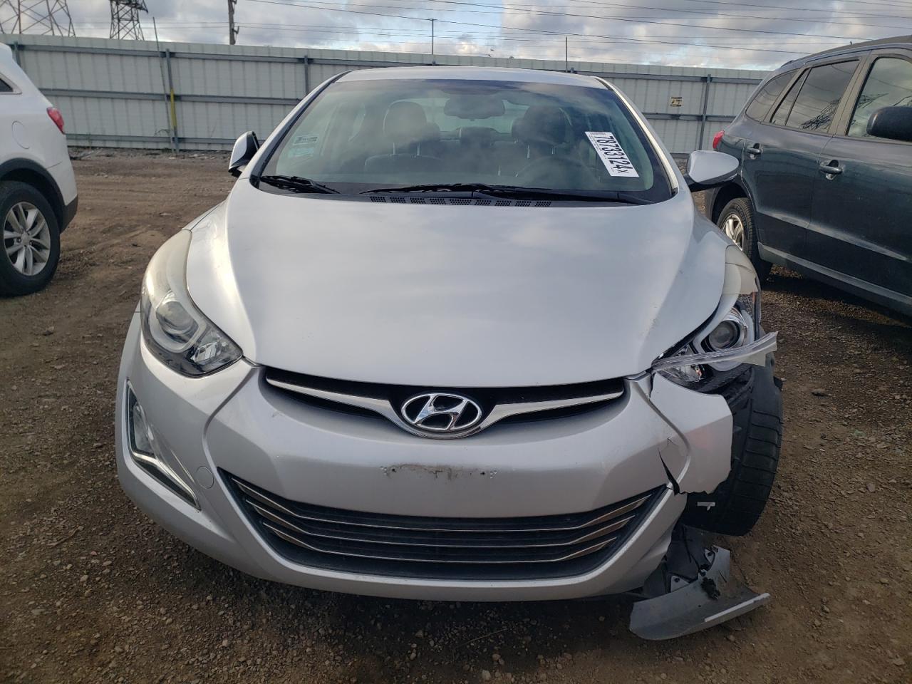 2015 Hyundai Elantra VIN KMHDH4AE3FU437712 Copart auction photo, front end damage thumbnail 5