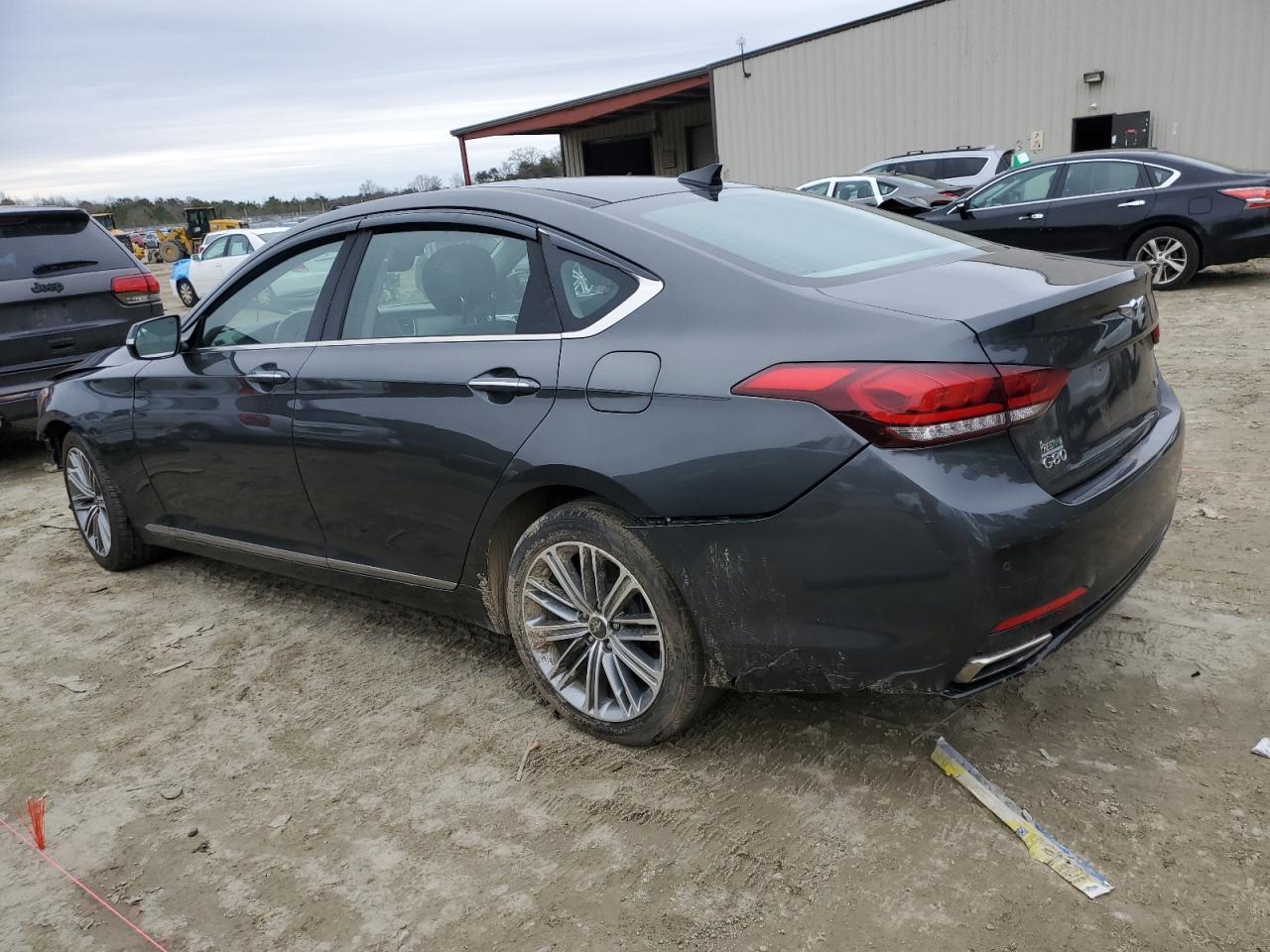 2018 Genesis G80 VIN KMHGN4JE1JU262360 Copart auction photo, front end / rear end damage thumbnail 2