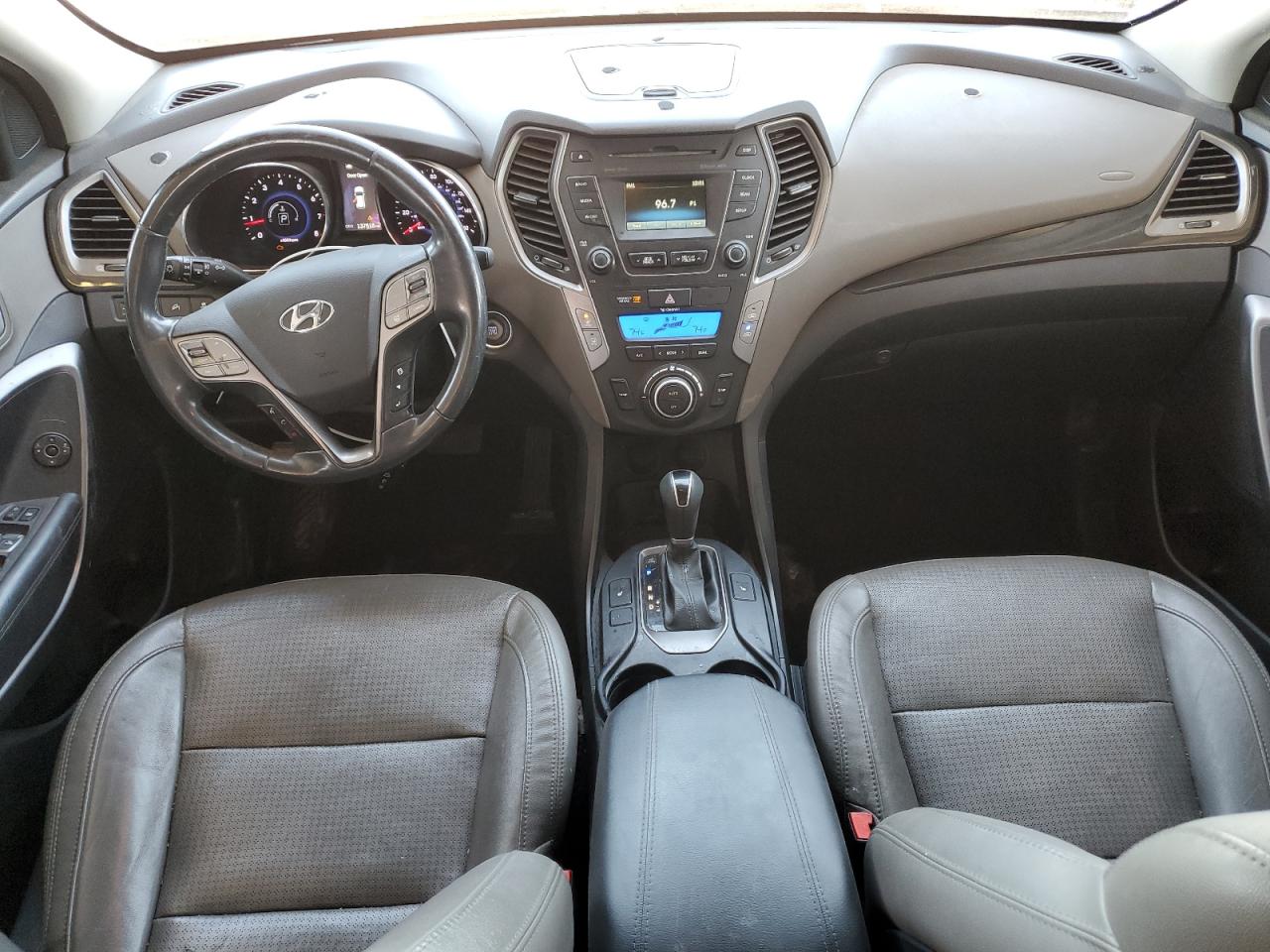 2015 Hyundai Santa Fe VIN 5XYZU3LB4FG266344 Copart auction photo, front end / side damage thumbnail 8