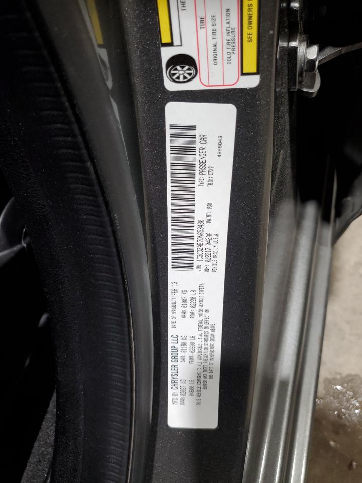 2013 Dodge Avenger VIN 1C3CDZAB7DN653430 Copart auction photo, rear end / undercarriage damage thumbnail 12