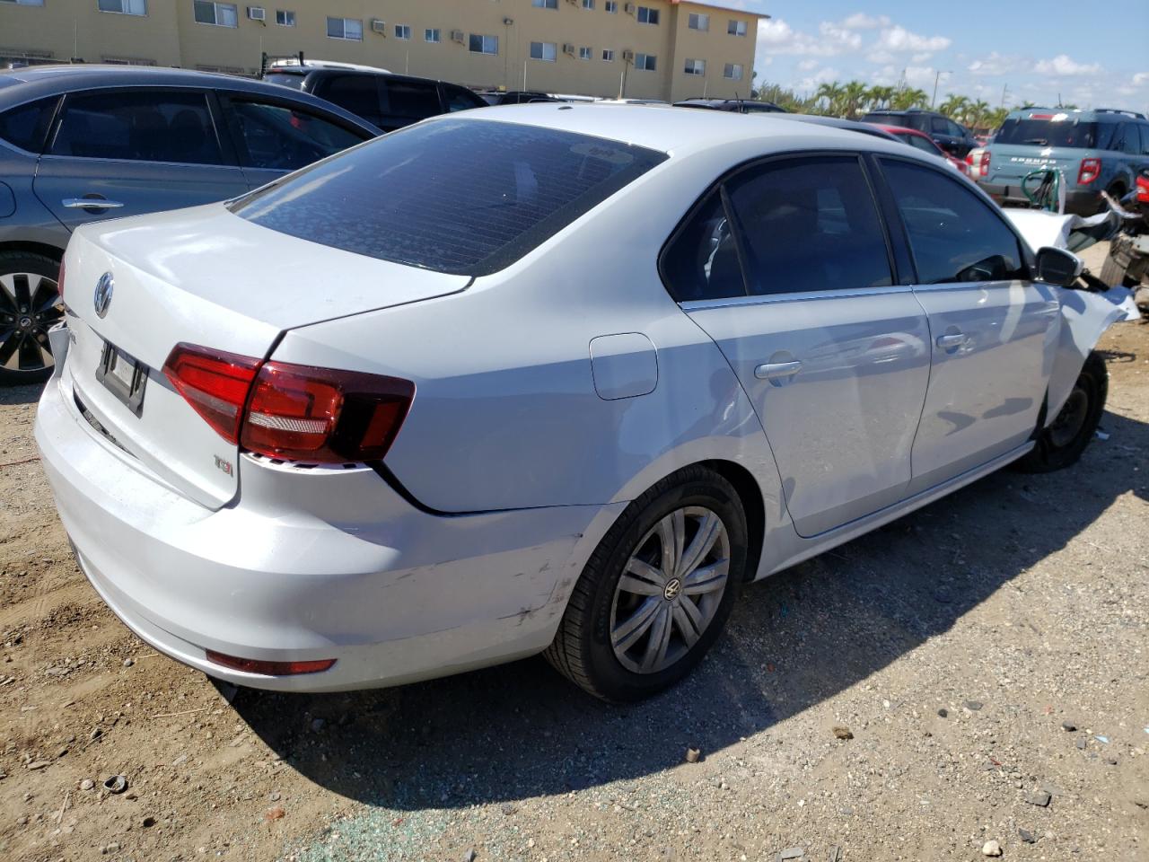 2017 Volkswagen Jetta VIN 3VW2B7AJ9HM407291 Copart auction photo, front end / rear end damage thumbnail 3