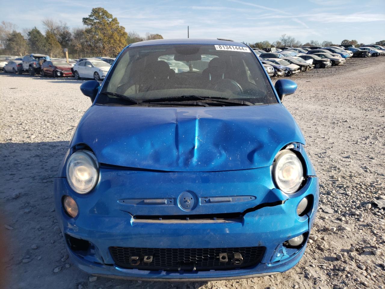 2015 Fiat 500 VIN 3C3CFFBR0FT615822 Copart auction photo, front end / side damage thumbnail 5