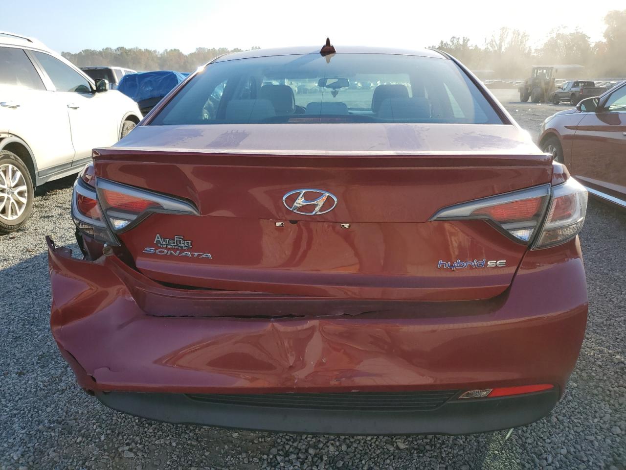 2016 Hyundai Sonata VIN KMHE24L1XGA028822 Copart auction photo, rear end damage thumbnail 6