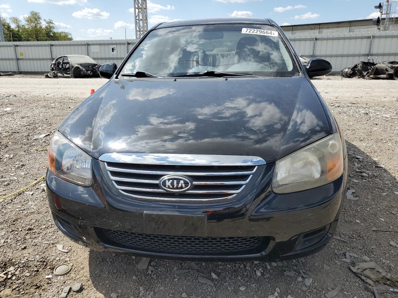 2009 KIA Spectra VIN KNAFE221295624733 Copart auction photo, rear end damage thumbnail 5