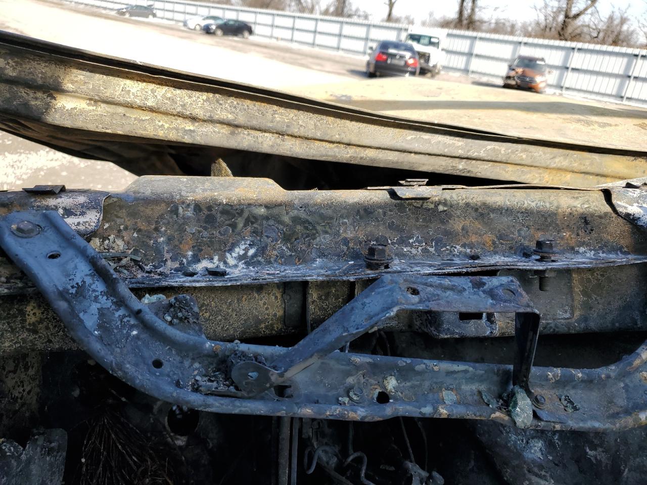 2005 Cadillac Escalade VIN 1GYEK63N55R130251 Copart auction photo, burn damage thumbnail 9