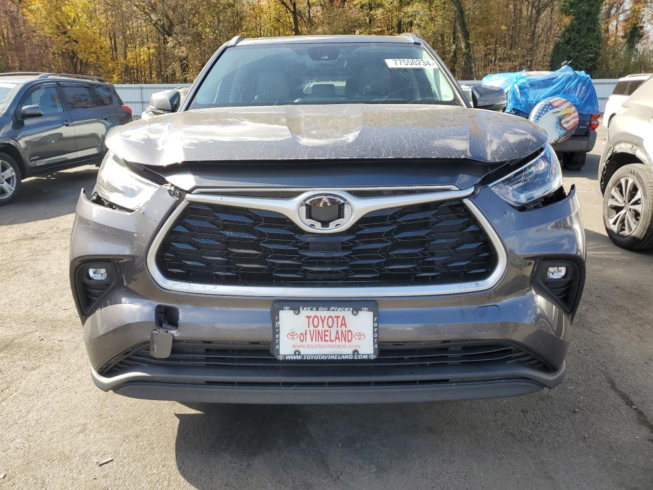 2021 Toyota Highlander VIN 5TDGZRBH9MS535259 Copart auction photo, front end damage thumbnail 5