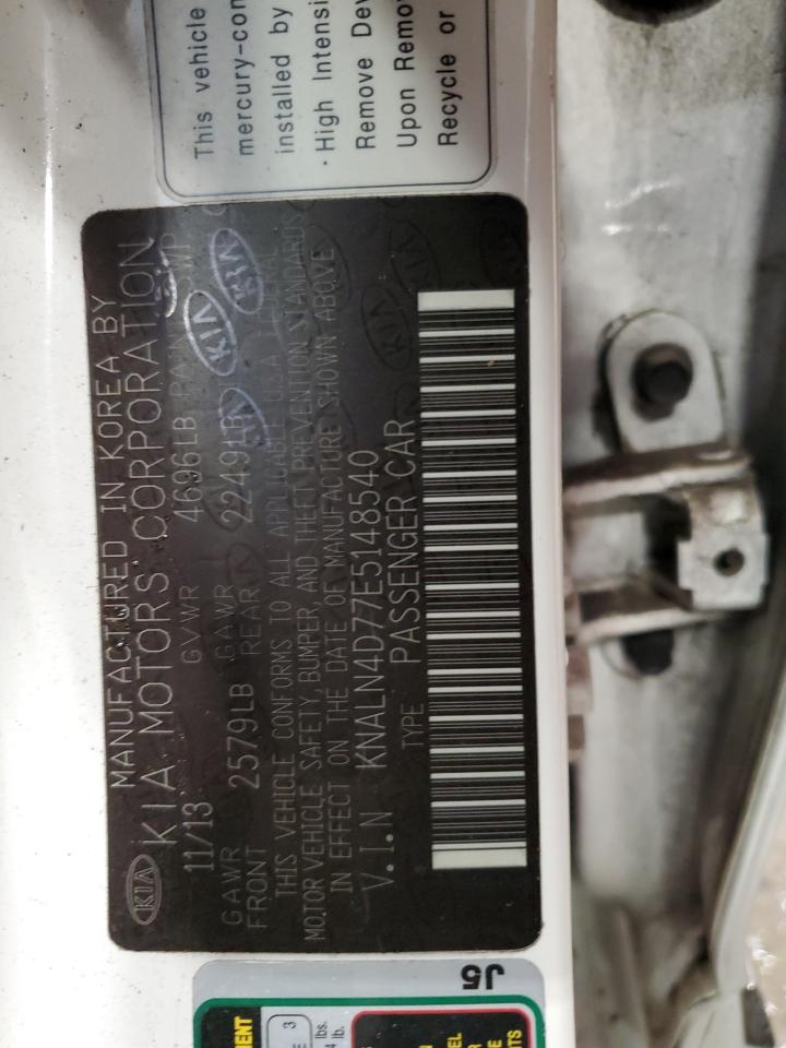 2014 KIA Cadenza VIN KNALN4D77E5148540 Copart auction photo, front end damage thumbnail 13
