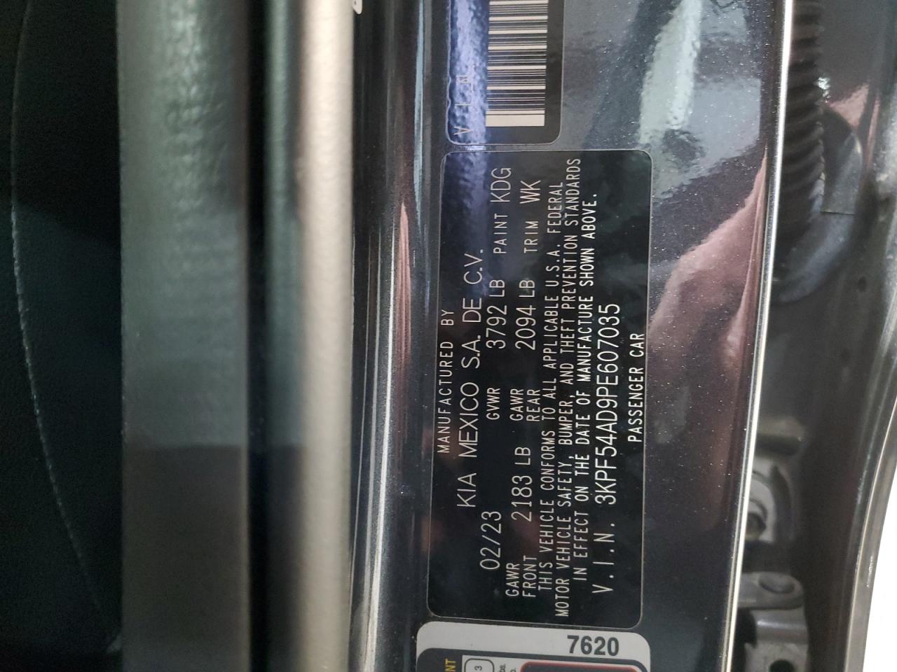 2023 KIA Forte VIN 3KPF54AD9PE607035 Copart auction photo, front end damage thumbnail 13