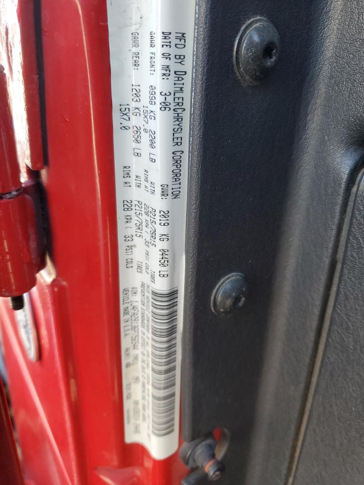 2006 Jeep Wrangler VIN 1J4FA29136P756544 Copart auction photo, front end / rear end damage thumbnail 13