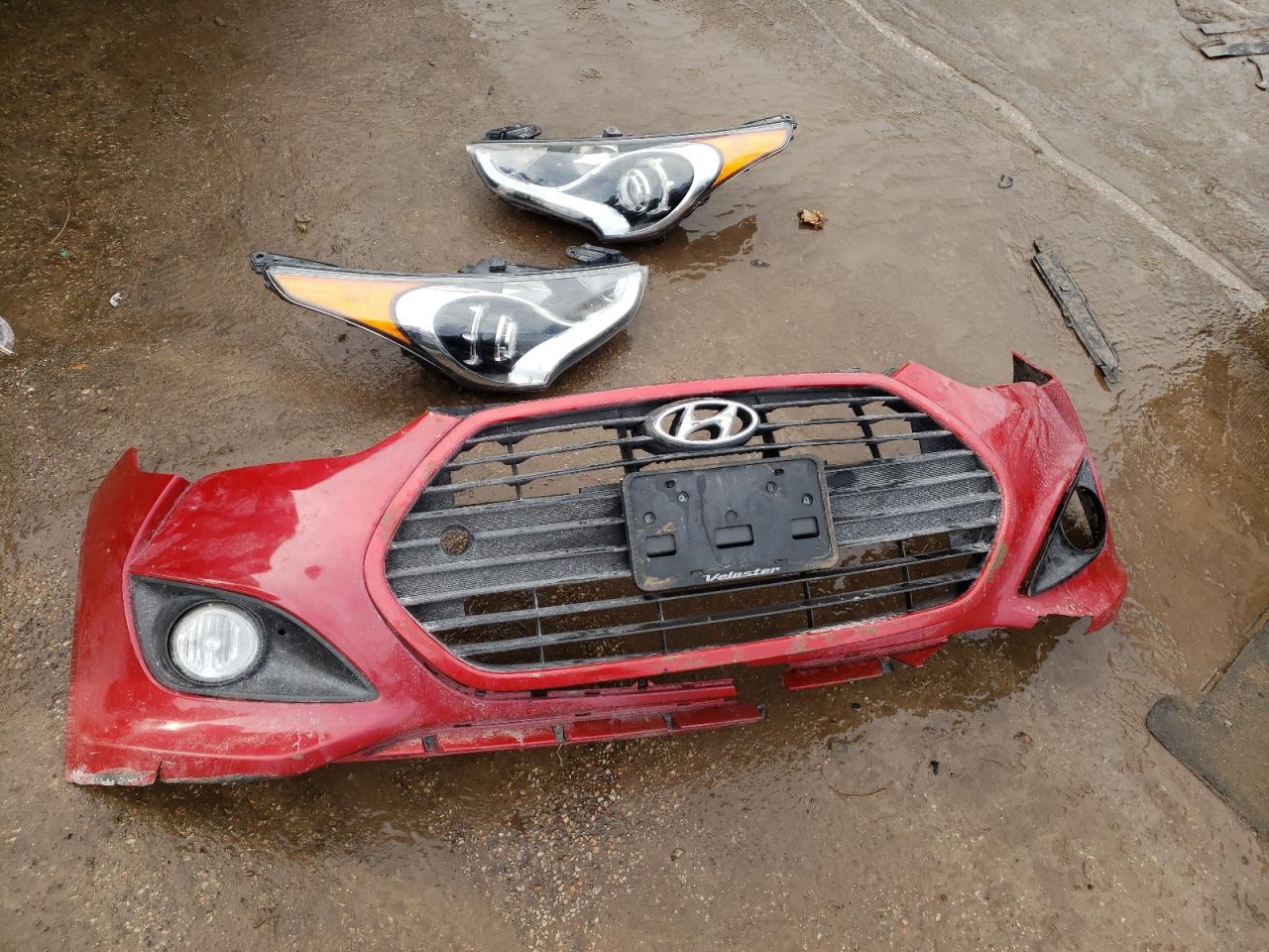 2014 Hyundai Veloster VIN KMHTC6AE0EU201149 Copart auction photo, front end damage thumbnail 12