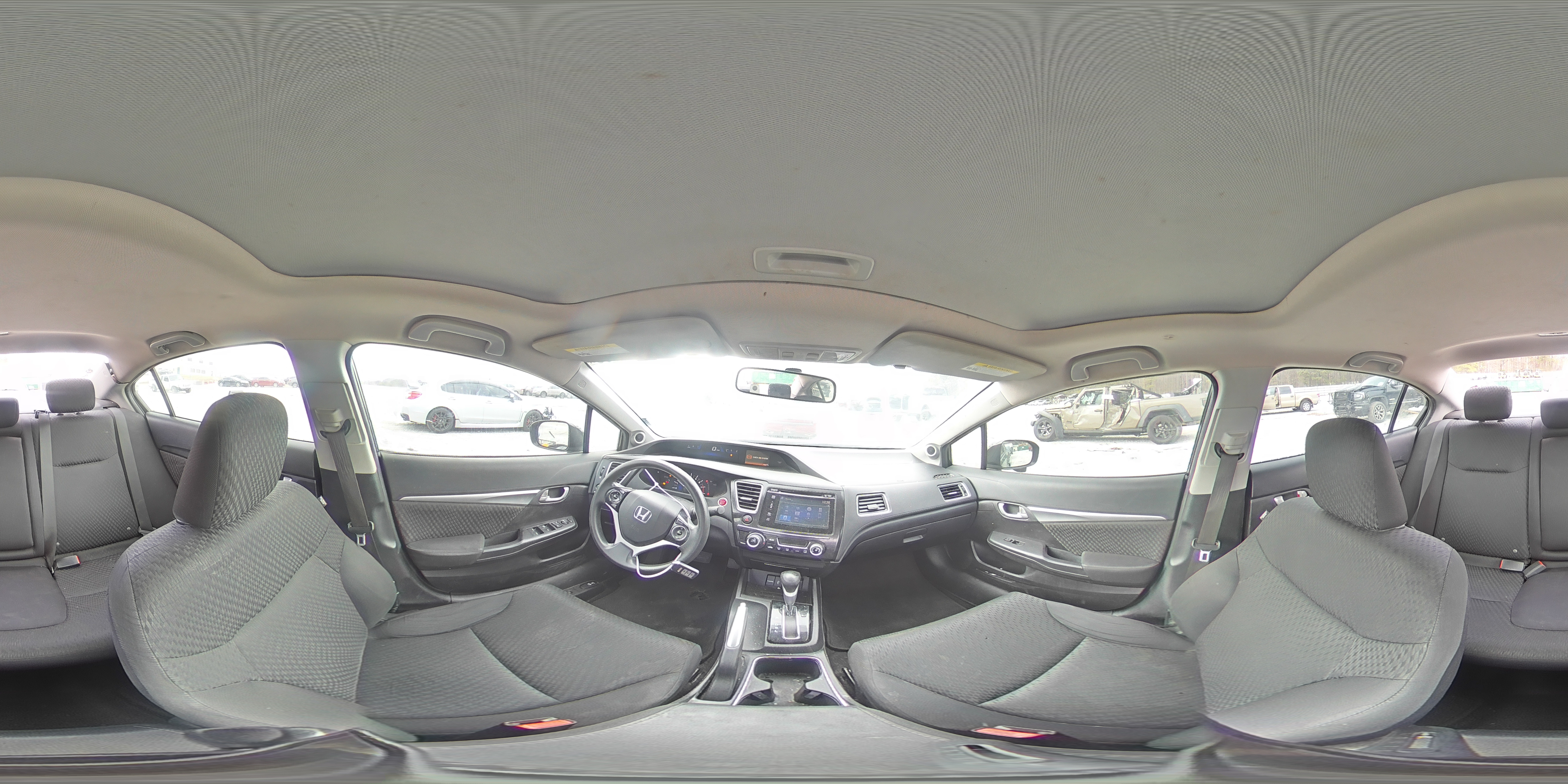 2015 Honda Civic VIN 19XFB2F82FE070063 Copart auction photo, front end / rear end damage thumbnail 13