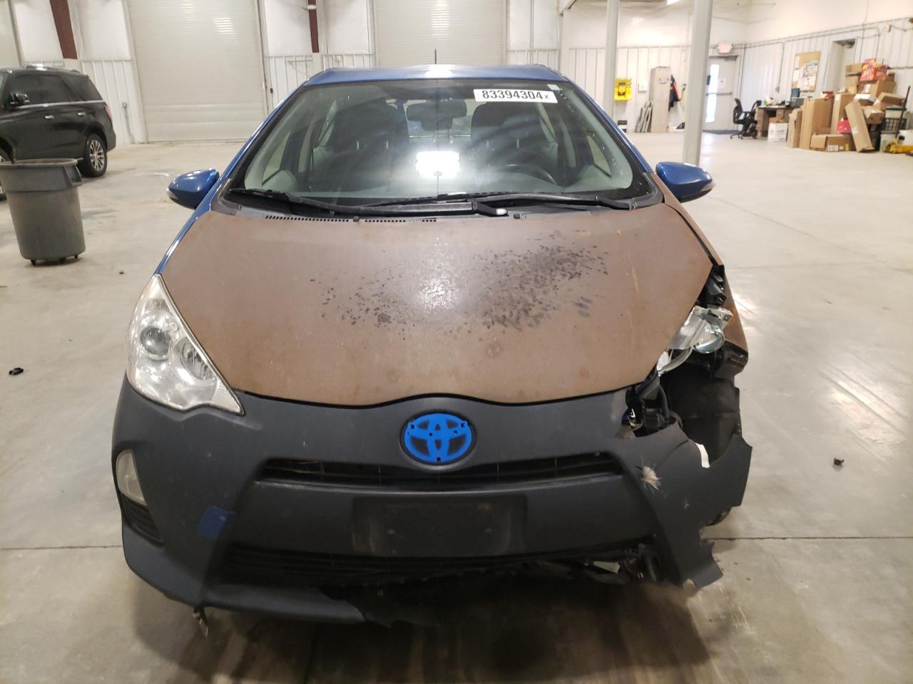 2013 Toyota Prius VIN JTDKDTB30D1544472 Copart auction photo, front end / undercarriage damage thumbnail 5