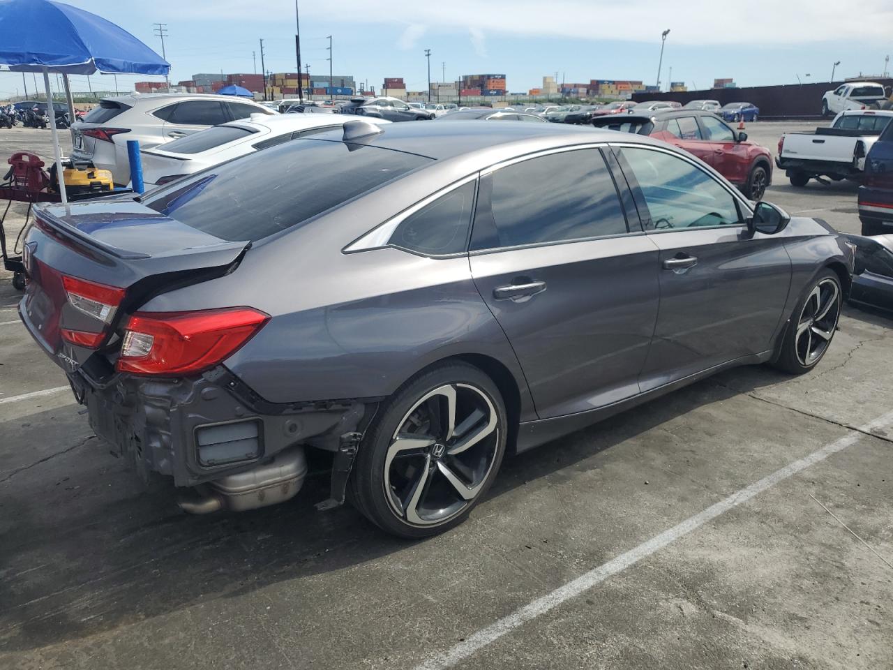 2020 Honda Accord VIN 1HGCV1F3XLA010184 Copart auction photo, rear end / front end damage thumbnail 3