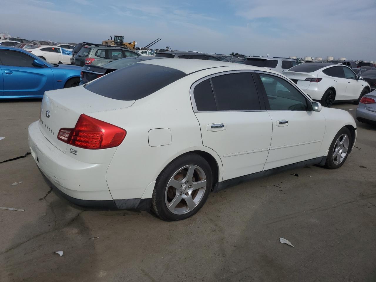 2004 Infiniti G VIN JNKCV51E34M601289 Copart auction photo, vandalism damage thumbnail 3