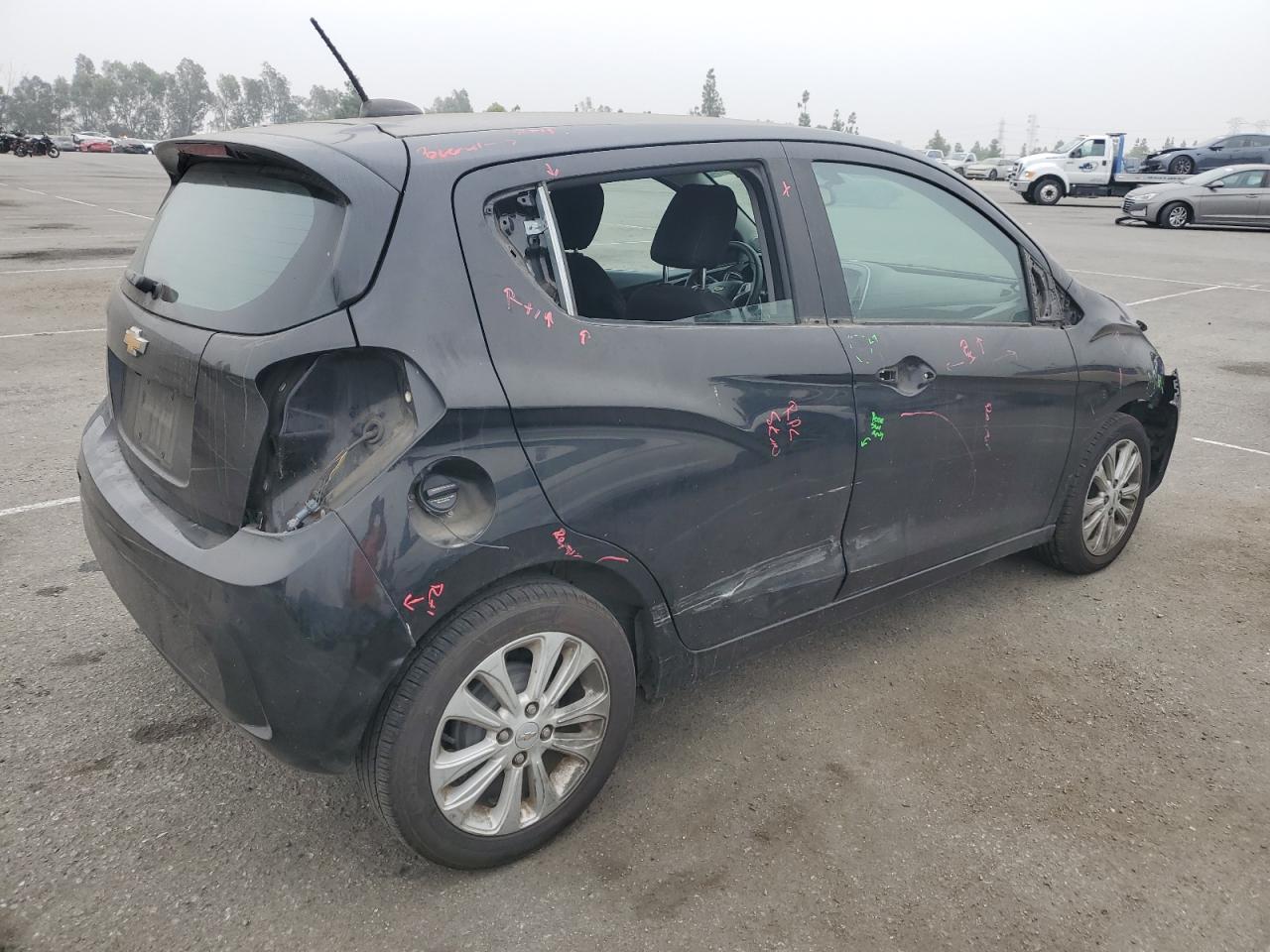 2018 Chevrolet Spark VIN KL8CD6SA1JC421258 Copart auction photo, front end / rear end damage thumbnail 3