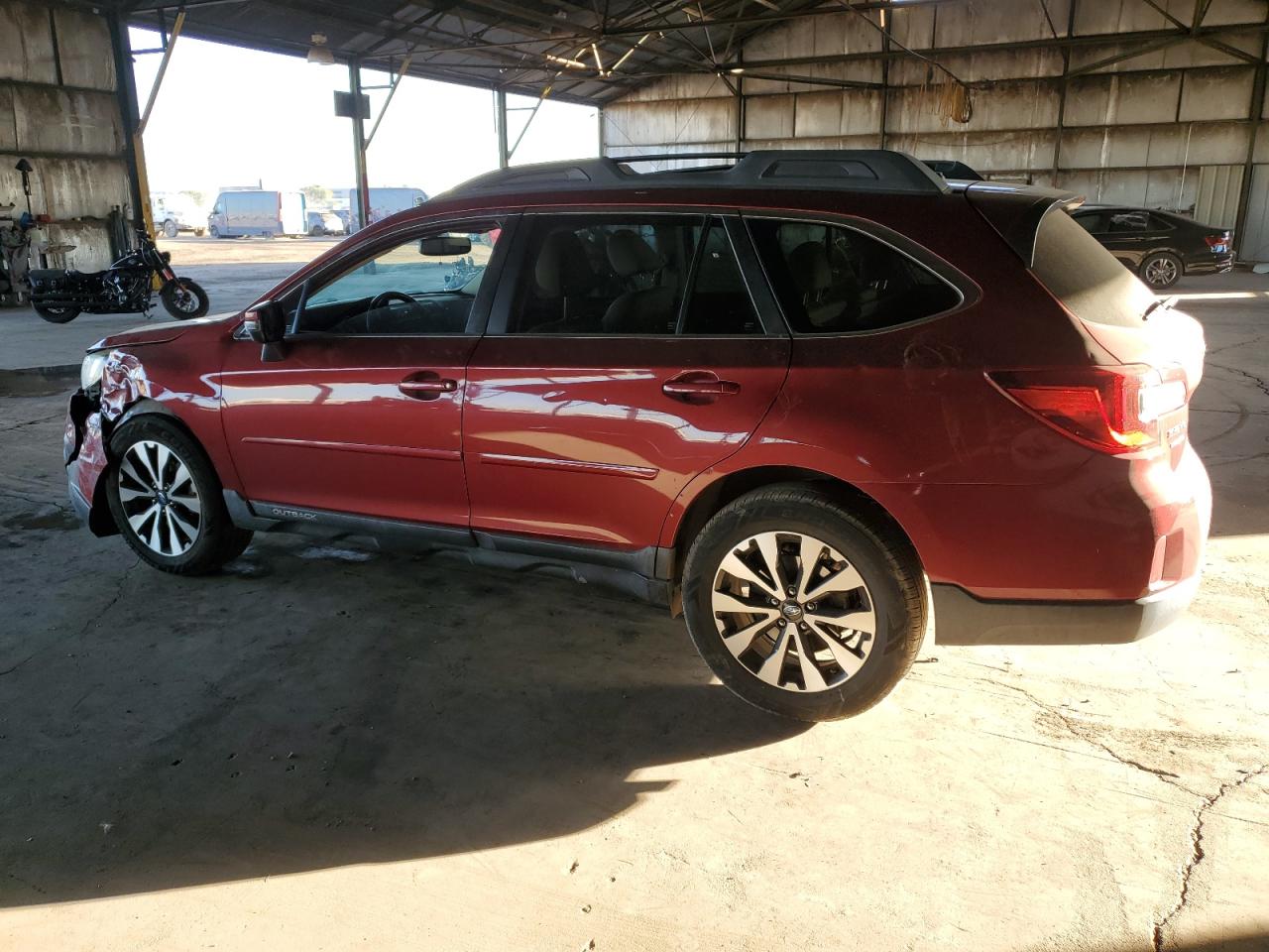 2015 Subaru Outback VIN 4S4BSANC7F3286606 Copart auction photo, front end / side damage thumbnail 2