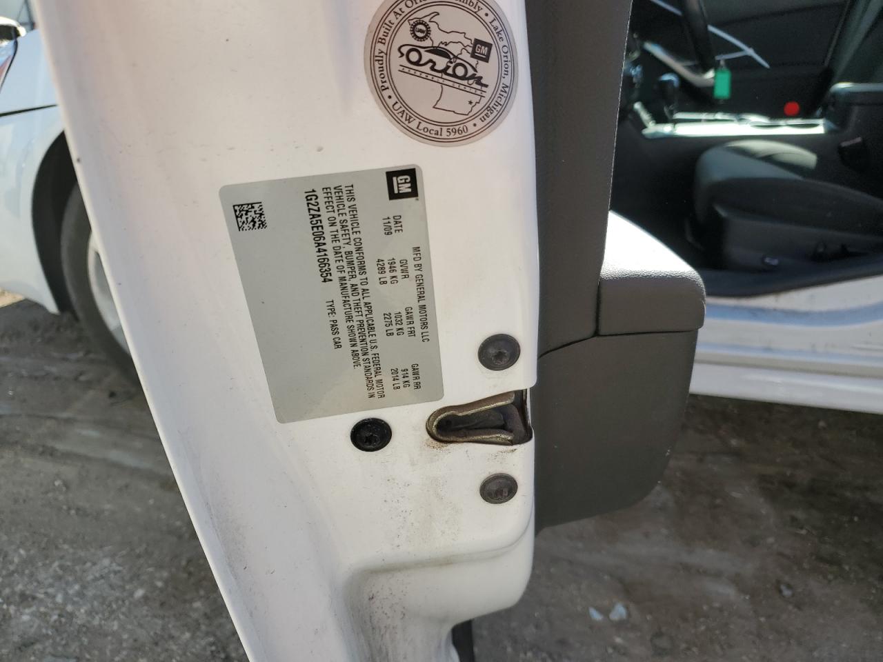 2010 Pontiac G6 VIN 1G2ZA5E06A4166354 Copart auction photo, rear end / side damage thumbnail 15